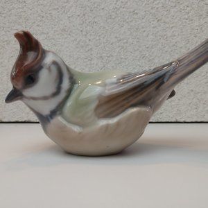 Dahl Jensen Crested Tit - Porcelain Bird Figurine